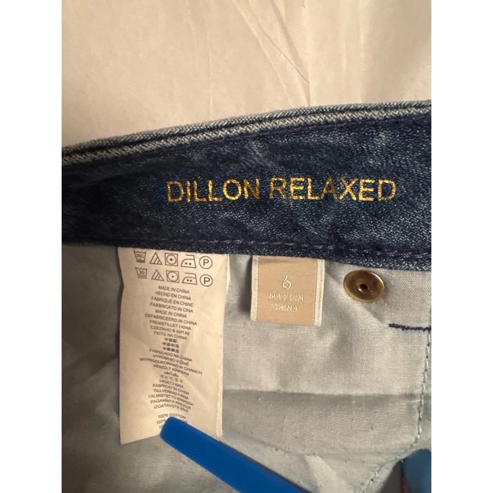Michael Kors Dillon‎ Relaxed Embroidered Floral Jeans Denim Blue Women's